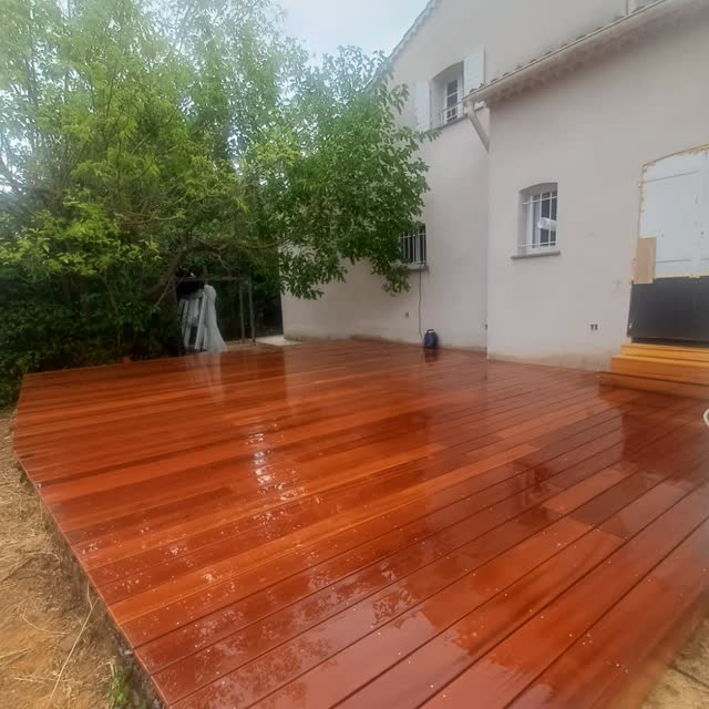 Terrasse bois terminée